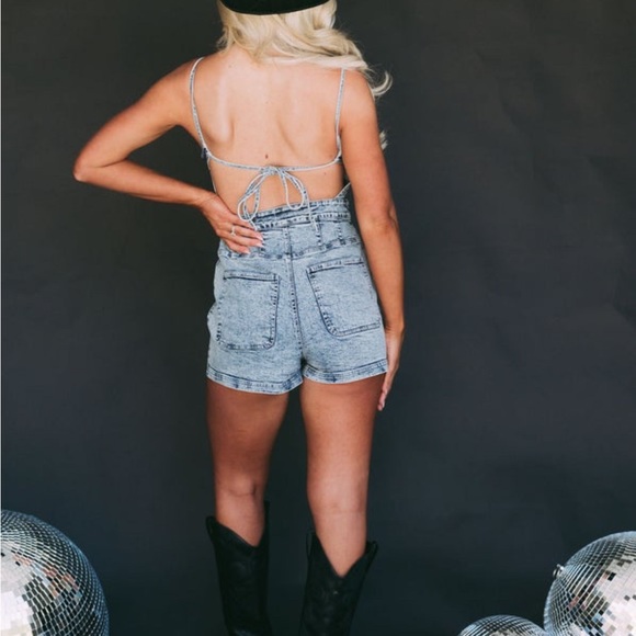 Denim romper - Picture 2 of 2